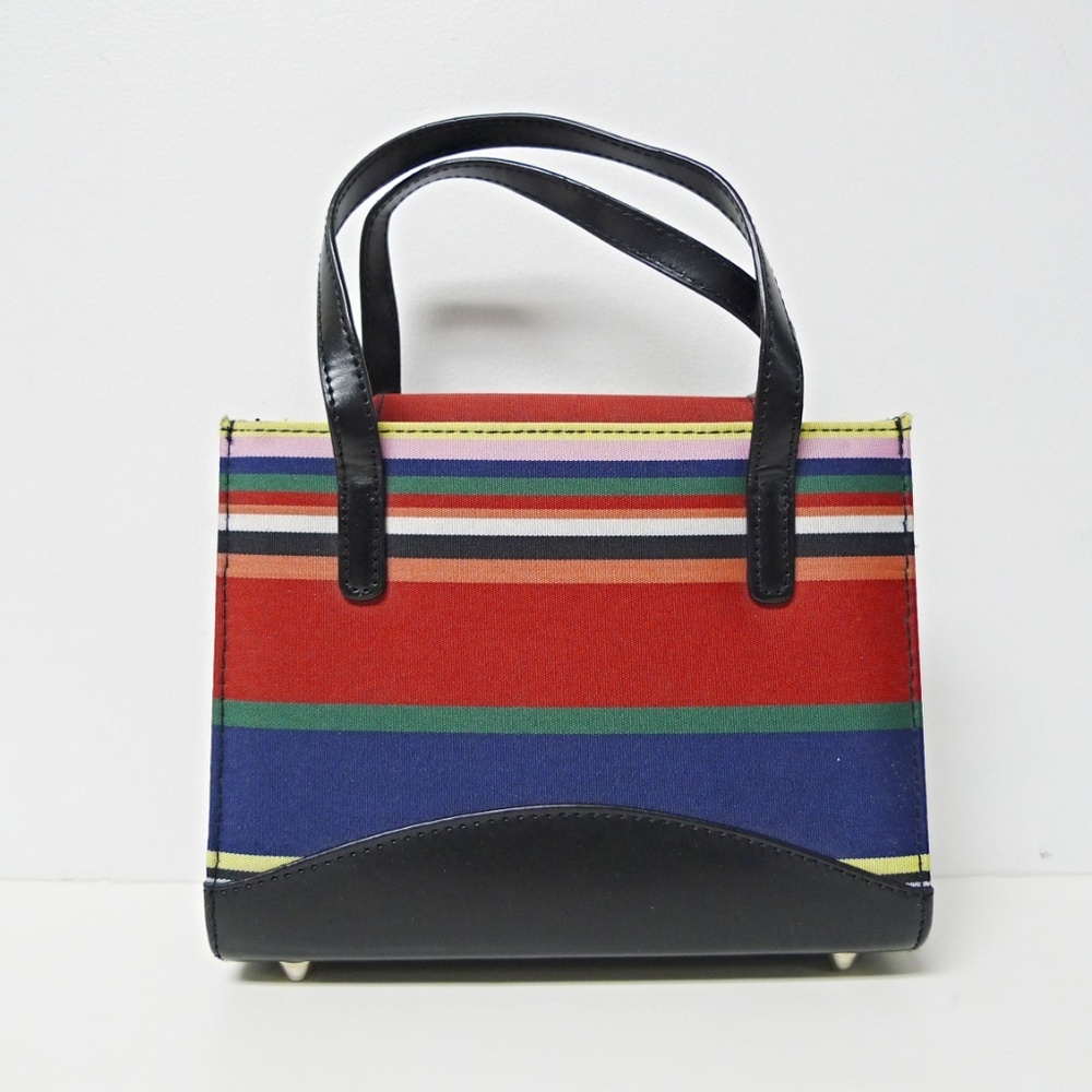Multi-Color Stripe Double Handle Mini Bag - image 4